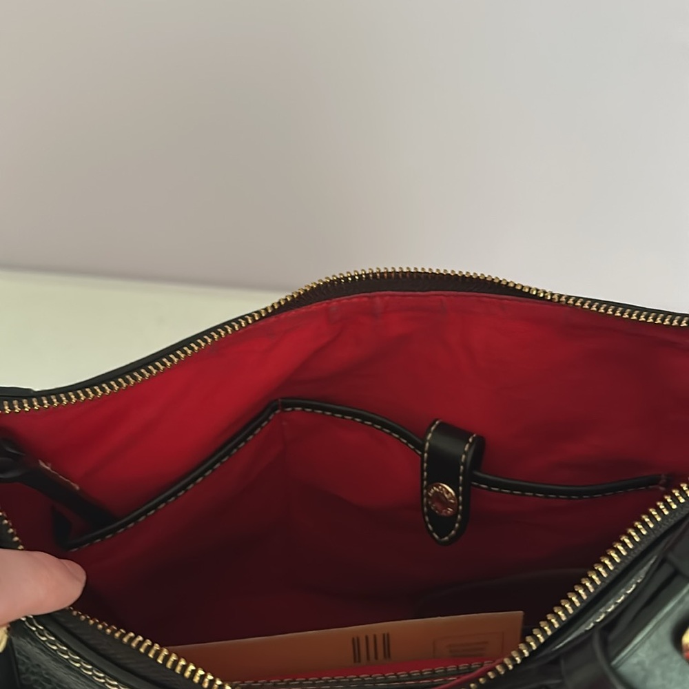 Dooney & Bourke Black Pebbled Leather Hobo Bag - Picture 11 of 16